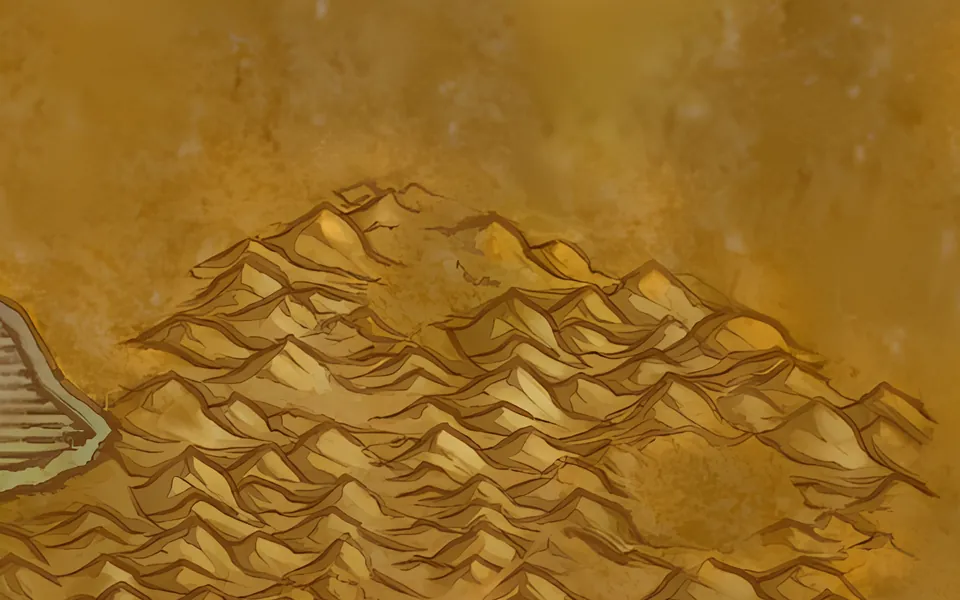 The entrance to Excavation Site on the map of Wetlands