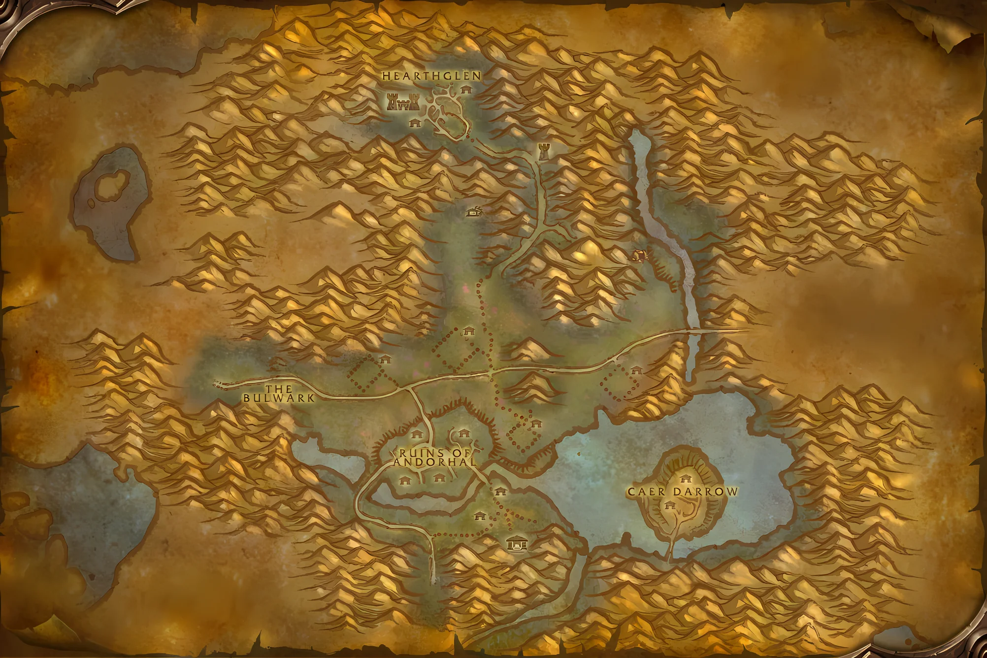 La carte du jeu de Maleterres de l’ouest