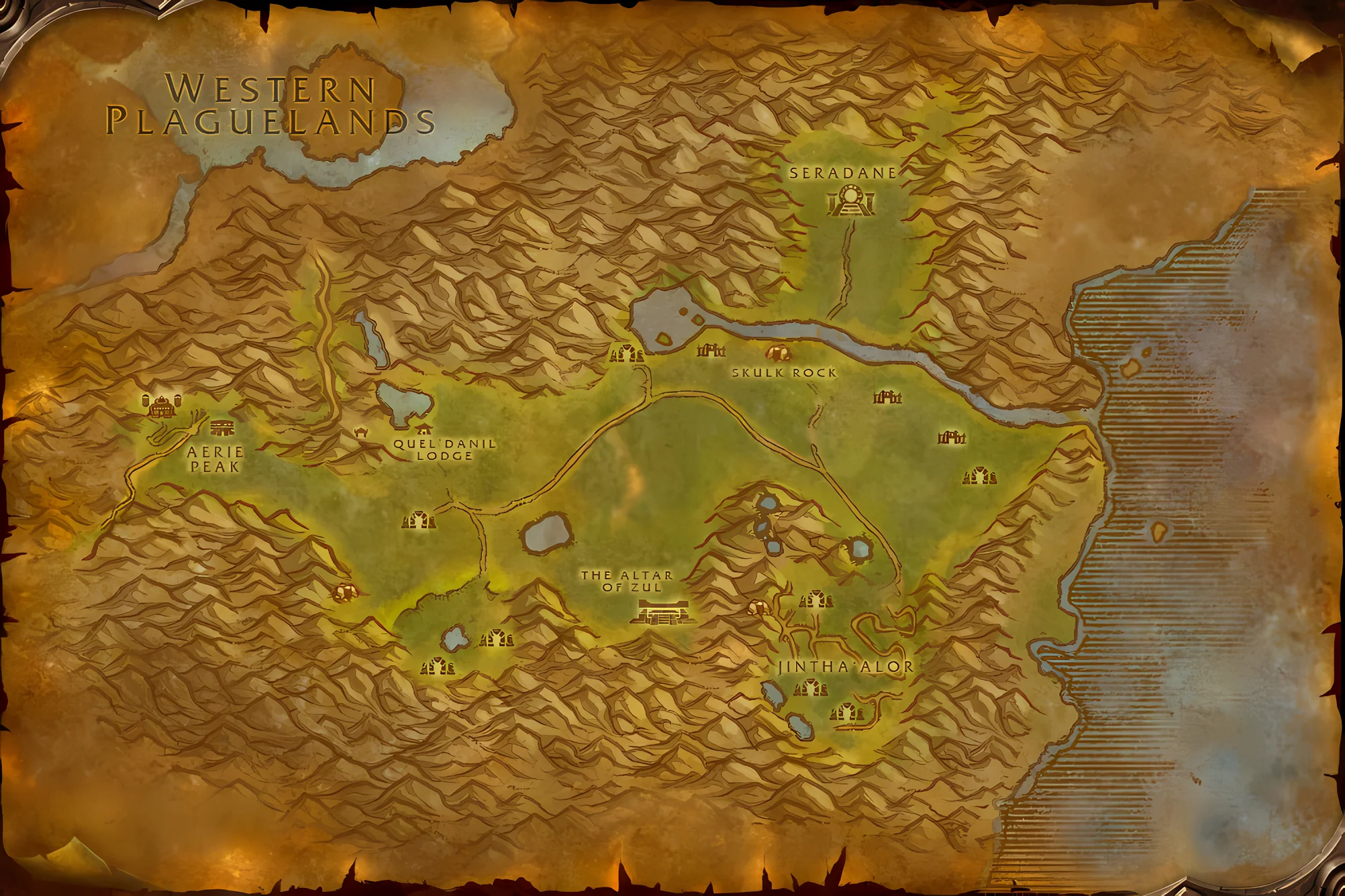 La carte du jeu de Les Hinterlands