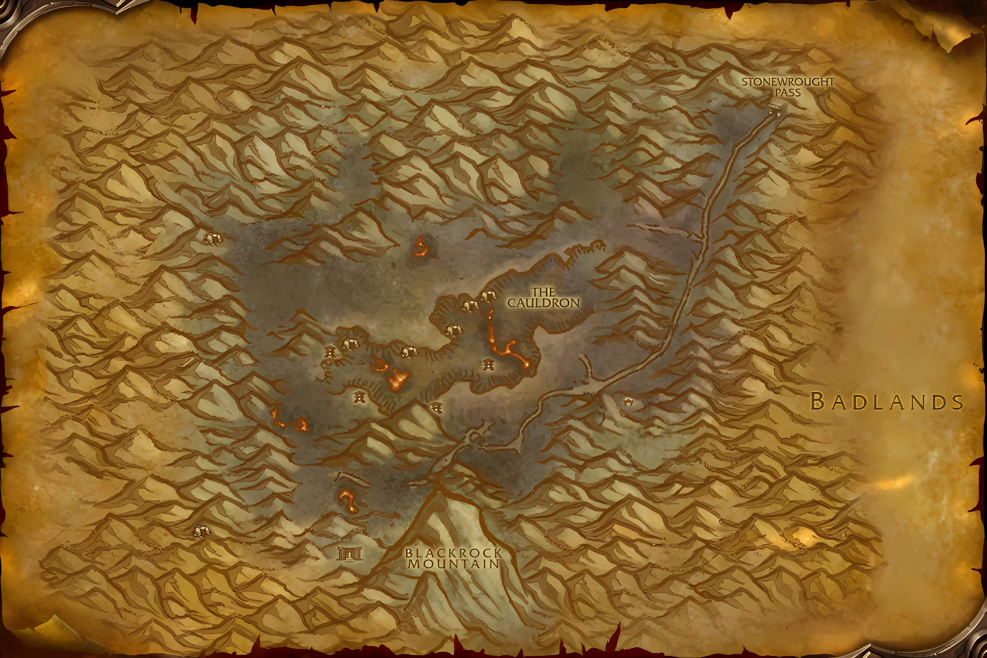 La carte du jeu de Gorge des Vents brûlants