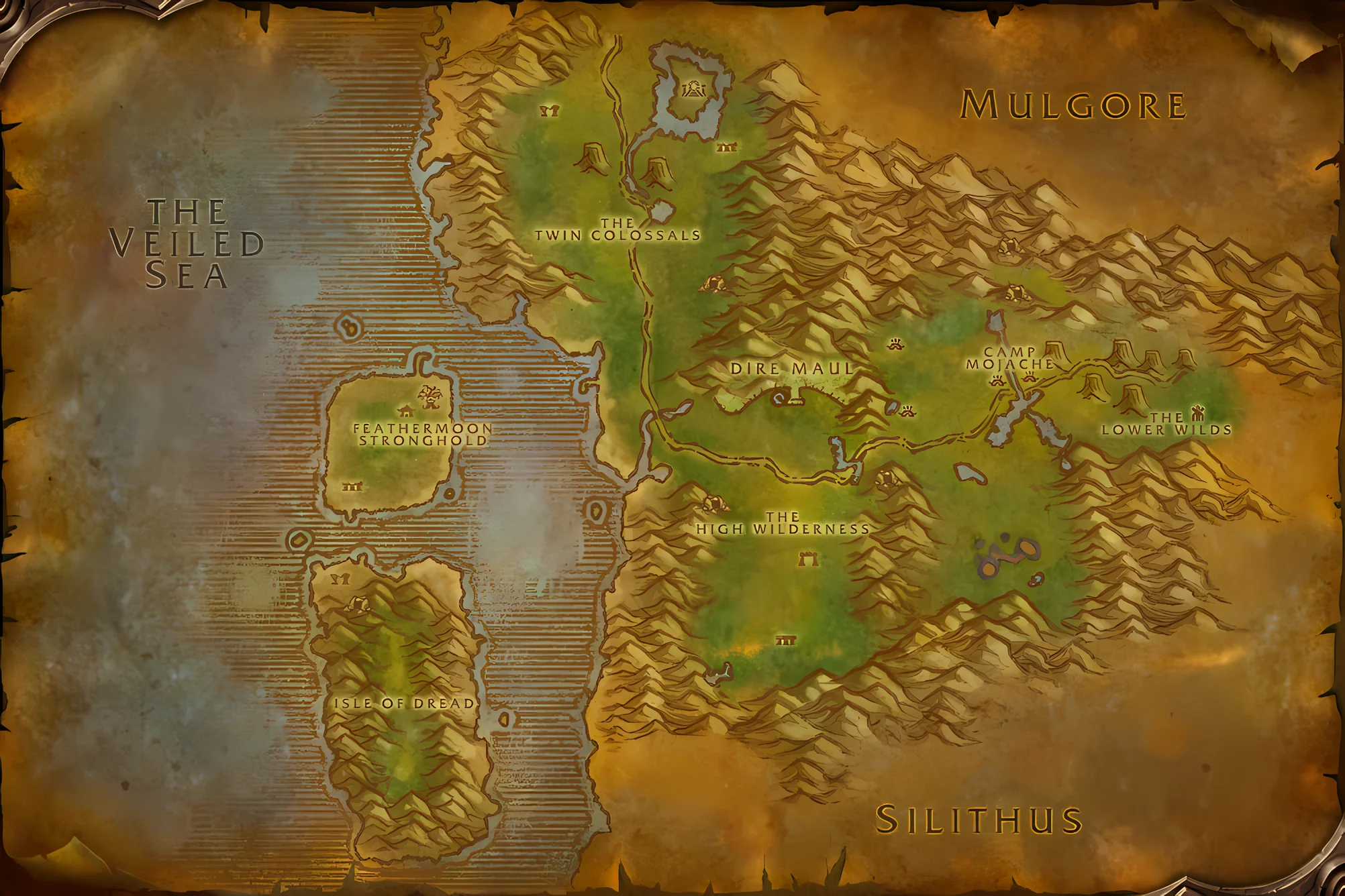 La carte du jeu de Feralas