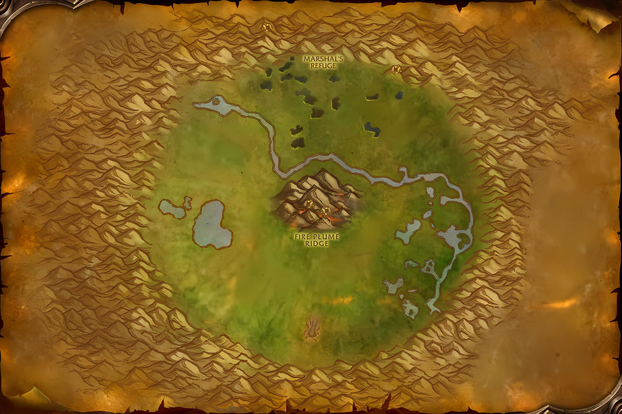 La carte du jeu de Cratère d'Un'Goro