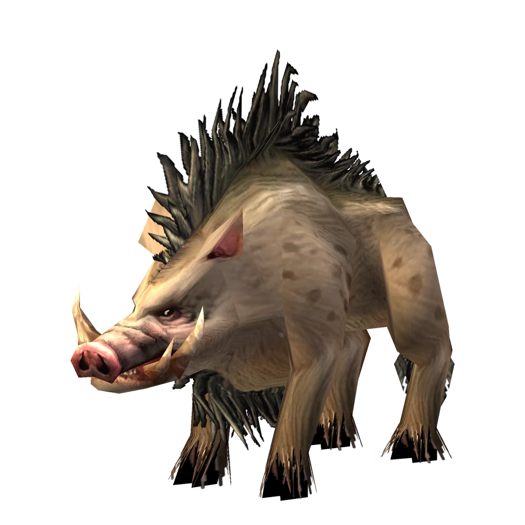 A boar in WoW Forever, rendered from the game's own model