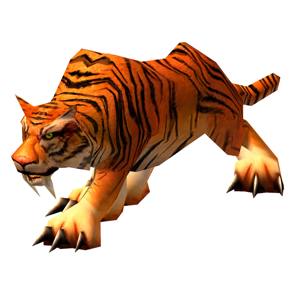 A cat in WoW Forever, rendered from the game's own model