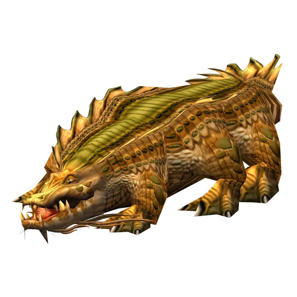 A crocolisk in WoW Forever, rendered from the game's own model