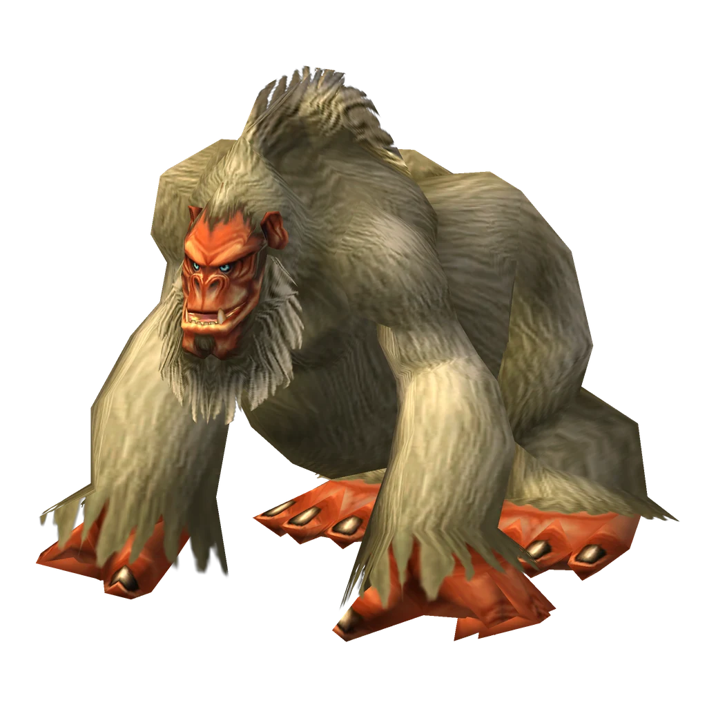 A gorilla in WoW Forever, rendered from the game's own model