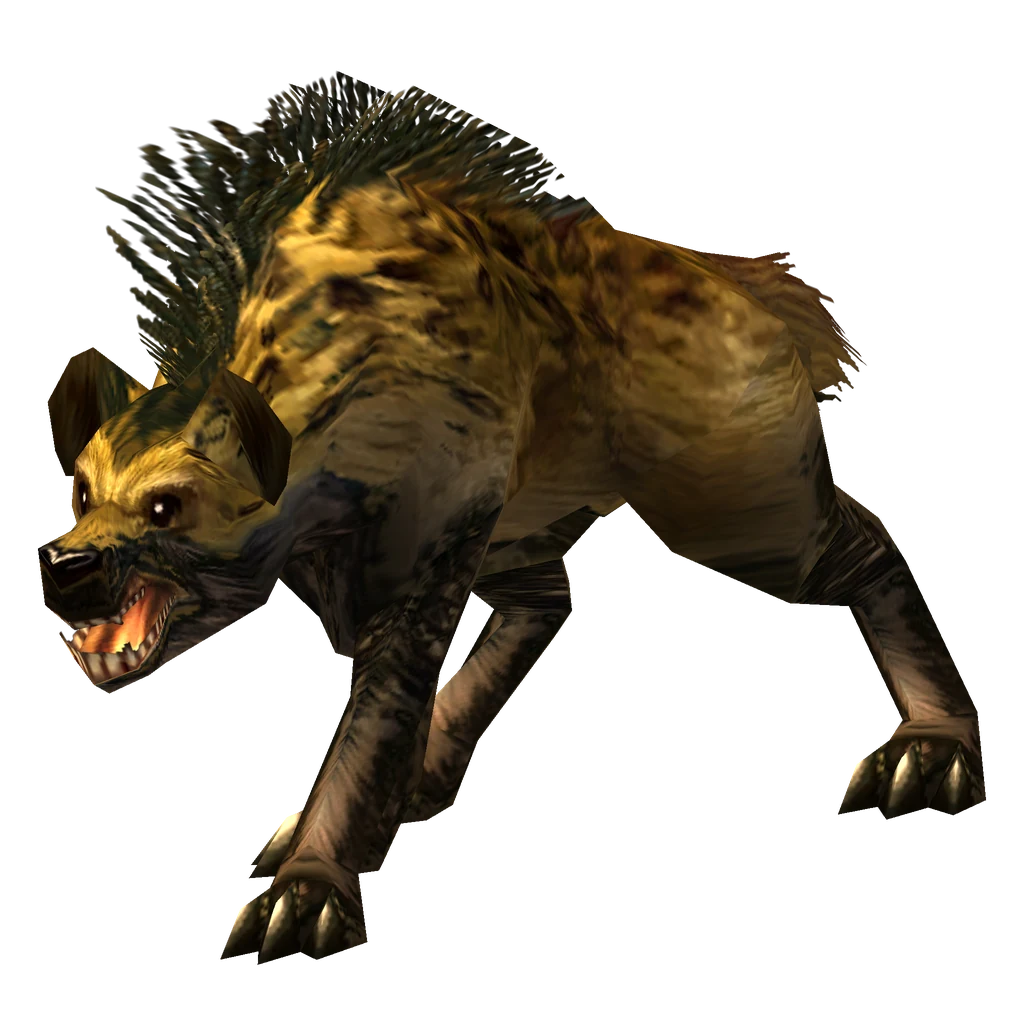 A hyena in WoW Forever, rendered from the game's own model