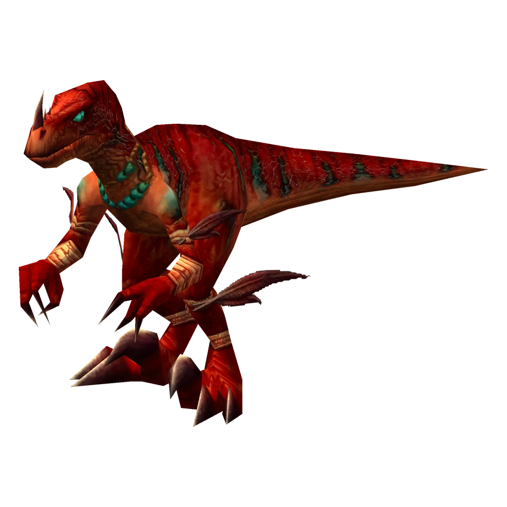 A raptor in WoW Forever, rendered from the game's own model